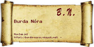 Burda Nóra névjegykártya