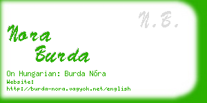 nora burda business card