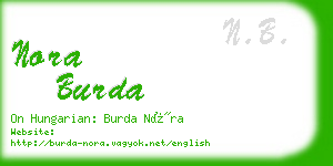 nora burda business card